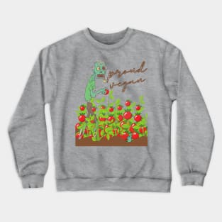 Proud Vegan Tomato Patch Halloween Melting Zombie Crewneck Sweatshirt